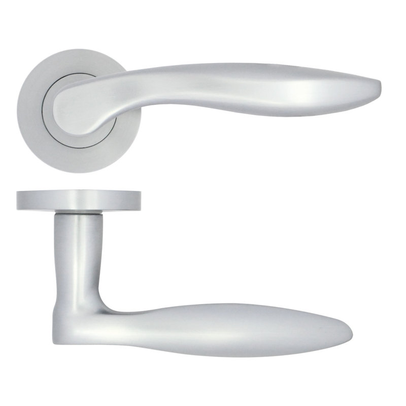 Single Dummy Door Handle, Satin Chrome