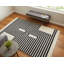 Raku Architectural Mid-Century Modern, Ivory / Black, 12' X 15' Area Rug-1278821052