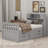 Twin Size Captain Platform Bed Frame With Shelves And Drawers