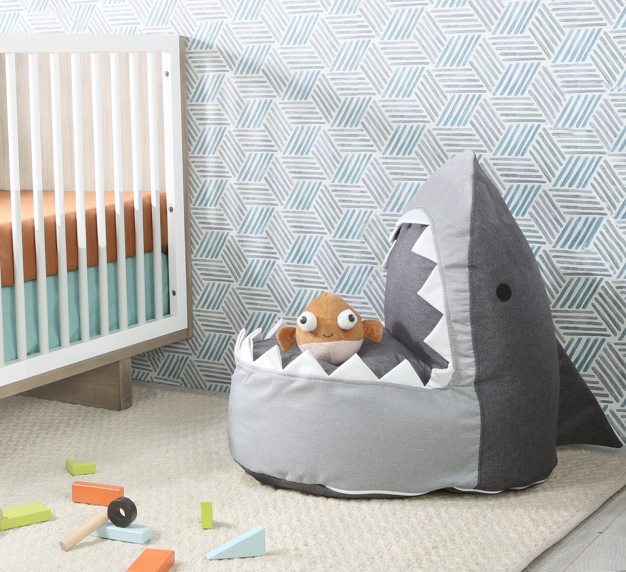 Second Story Home Sharky the Shark Kids Small Bean Bag Chair & Reviews ...