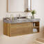 Armoire de salle de bain moderne 48 po avec tiroirs, meuble-lavabo mural en pierre, armoire en bois massif multi-couches, dosseret assorti-69461226-69461227