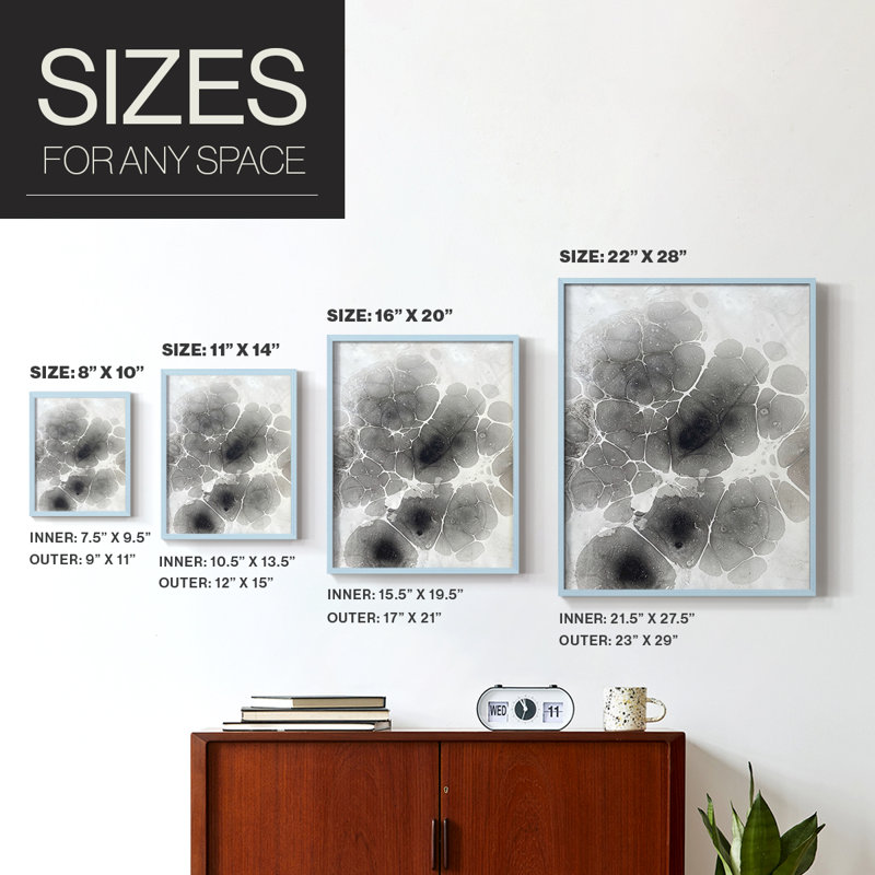 Marbling XI Framed Print - Solid Wood