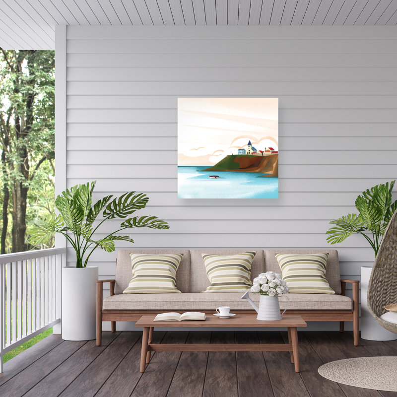 Décoration murale Adhil illustré paysage italien VII extérieur, L 18 po x H 18 po