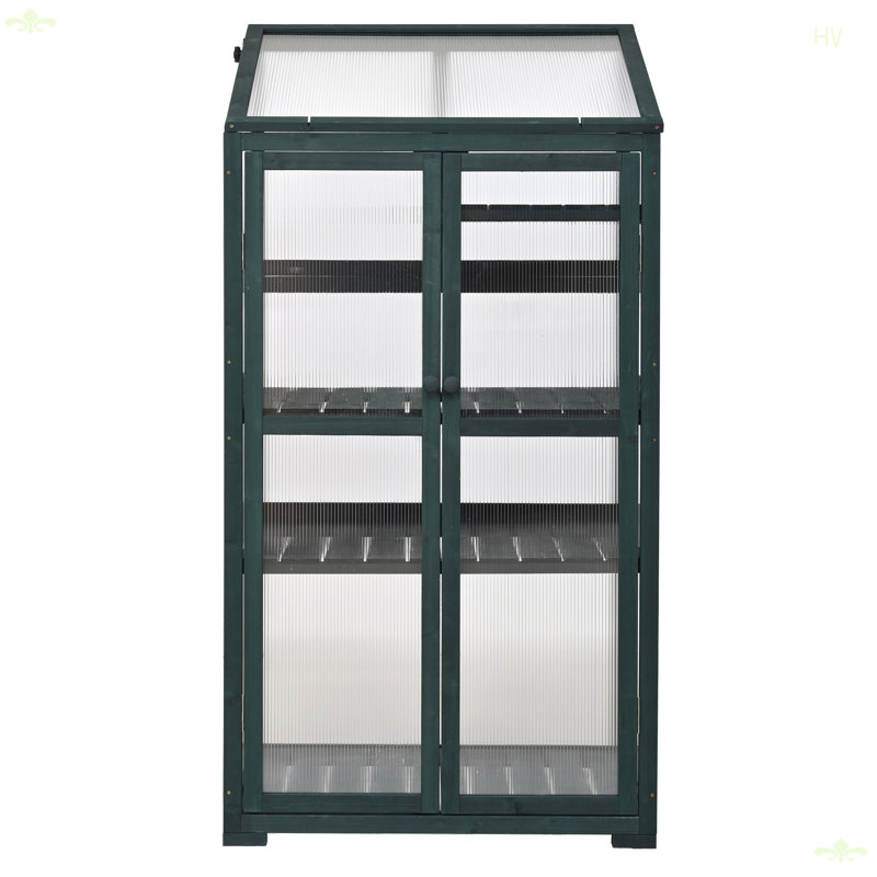 62Inch Height Wood Large Greenhouse Balcony Portable Cold Frame With Wheels And Adjustable Shelves For Outdoor Indoor Use