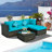 Eckfried 4 - Person Patio Conversation Set with Cushions-495083037
