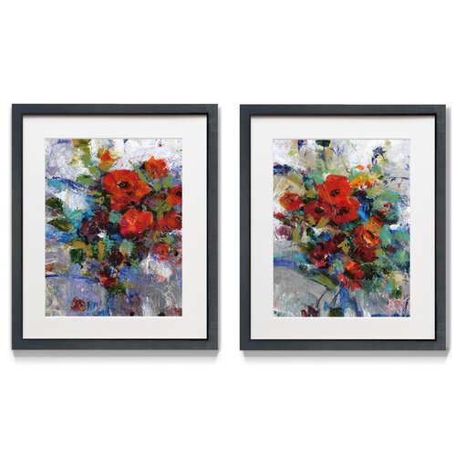 Red Barrel Studio® Splash Of Color I Framed On Paper 2 Pieces Painting ...