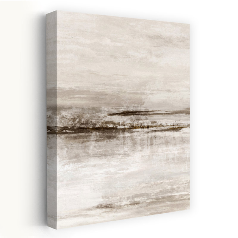 Essence discrète, paysage abstrait minimaliste éthéré, art marin, H 24 po x l 16 po