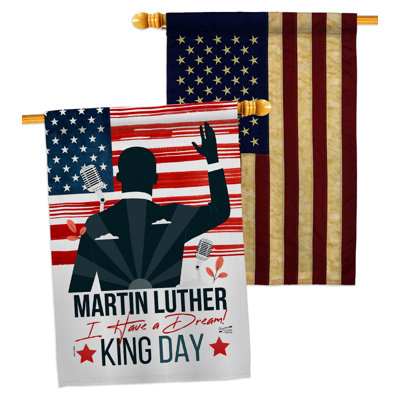 Drapeau de maison en polyester à 2 côtés 40 x 28 po