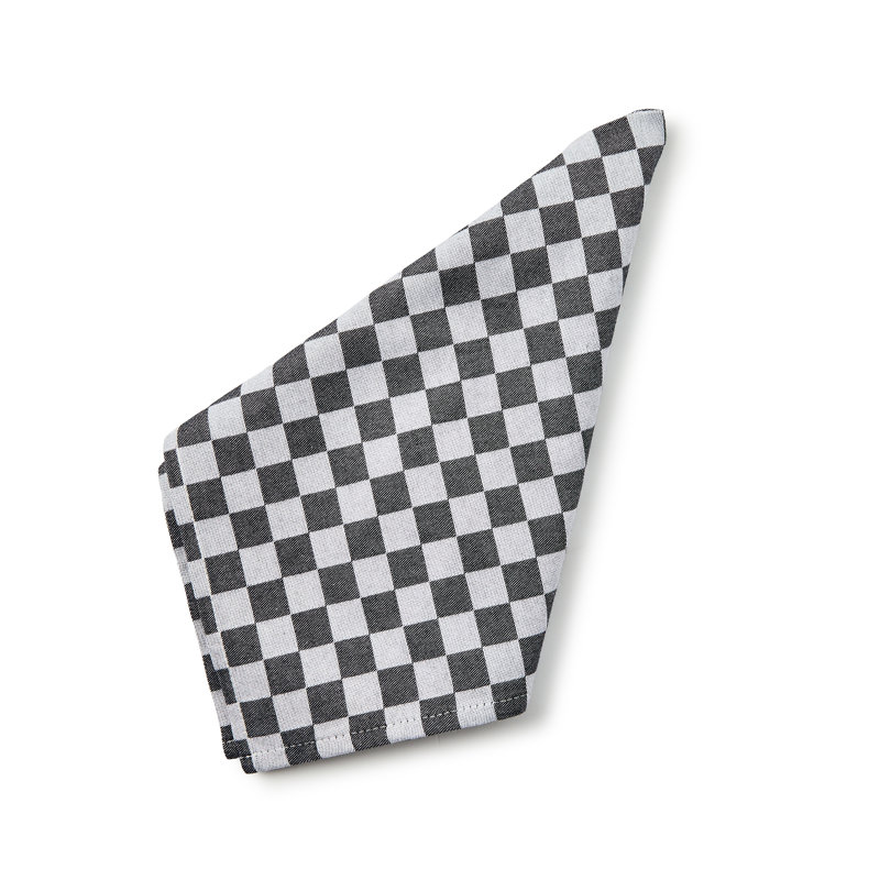 Flax Check Napkin, Set Of 4, Black