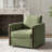 Nicha 31.25W" Modern Down-filled Solid Wood Swivel Barrel Chair-671930152