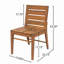 Ensemble de salle à manger d'extérieur 7 pièces en bois d'acacia, table rectangulaire de 180 cm avec 6 chaises à dossier à lattes, mobilier de patio ergonomique et incurvé