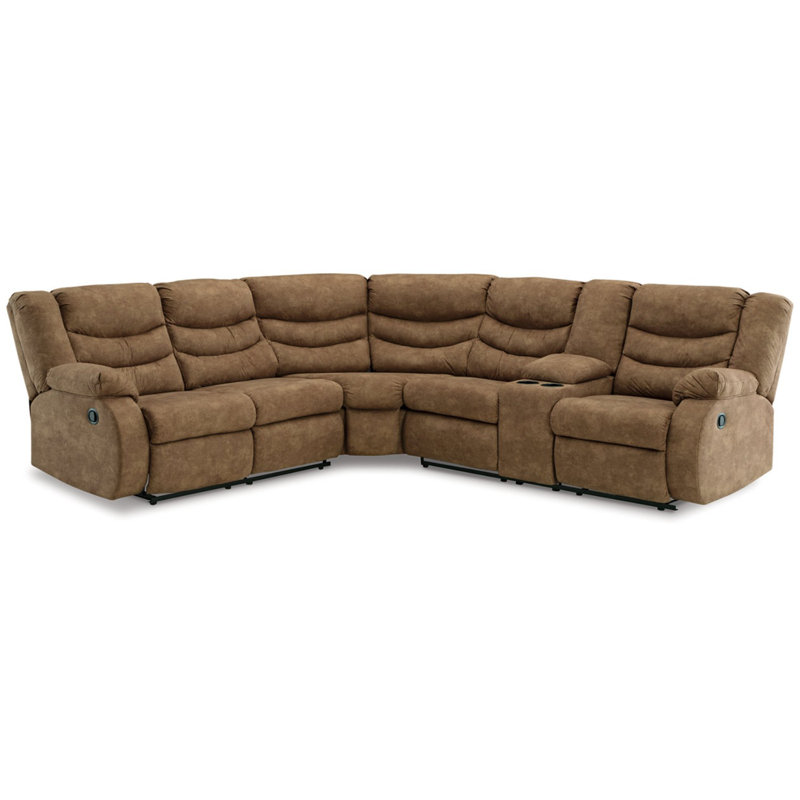 Canapé modulaire inclinable 2 pièces Partymate, Brun