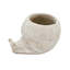 Pot à fleurs 8,3X7x4,7 "sable et ciment avec finition texturée beige