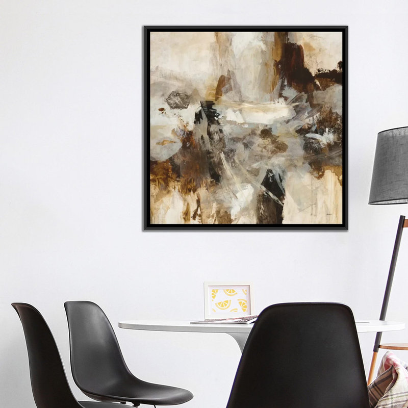 «Effervescence», reproduction sur toile, H 18 po x l 18 po x P 1,5 po, Toile avec cadre noir, Pas de tapis