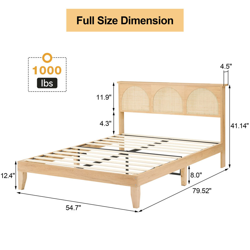 Batai 41.14" Bed Frame