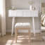 Banc de détente luxueux, banc d'entrée en lin pour se changer, banc de lit capitonné en velours, pieds en bois brossé, beige