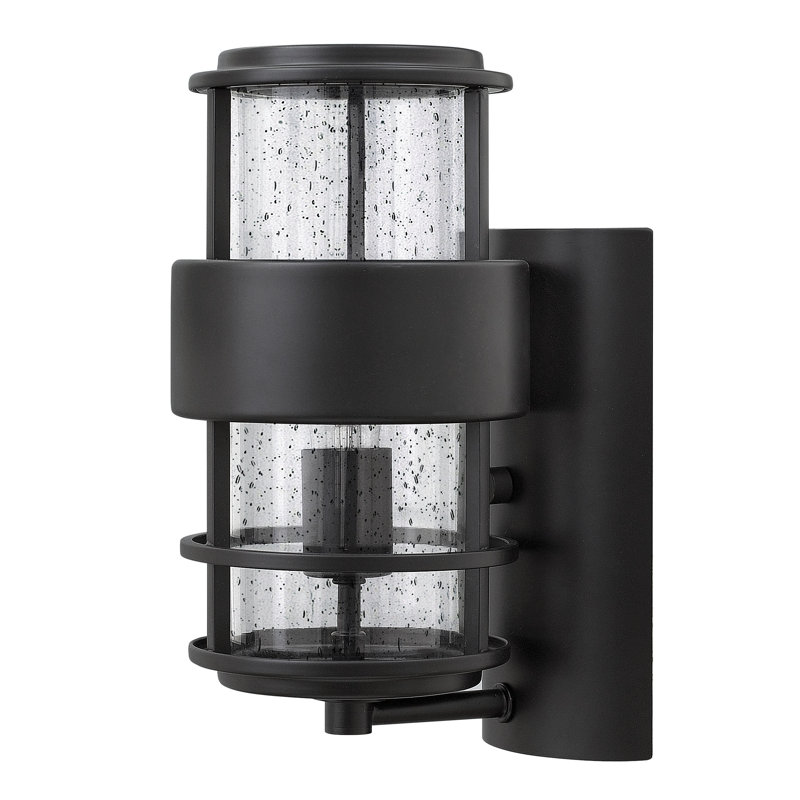 Plafonnier encastré d'extérieur Saturn 1, H 12 po x l 6 po x P 7,5 po, Noir satiné, 60 W moyen