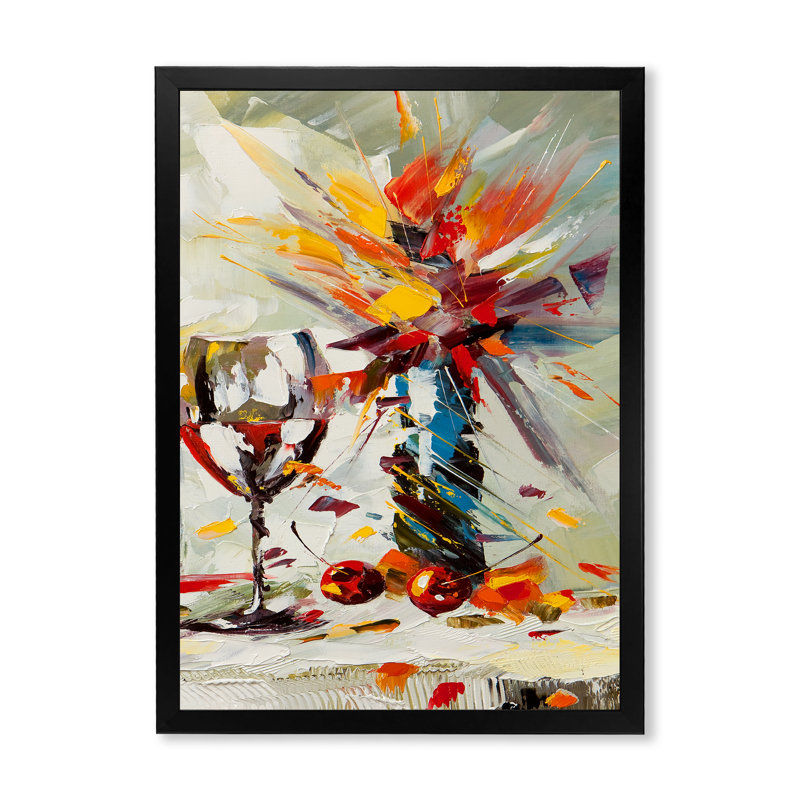 Bouquet rétro de fleurs III - on, Impression noire sur toile encadrée, H 20 po x l 12 po x P 1 po