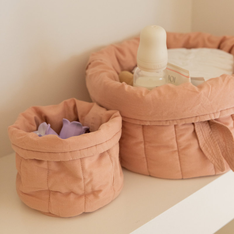 Cotton Decorative Basket Set, Vintage Nude