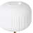 Metal White Floor Lamp with Round Ribbed Shade