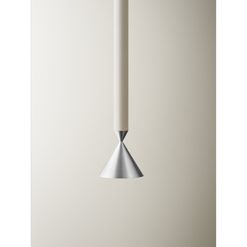 Apollo, 151" H x 4.92" W x 4.92" D, Turtledove/Aluminium