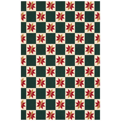 Cotton Washable Geometric Indoor / Outdoor Rug