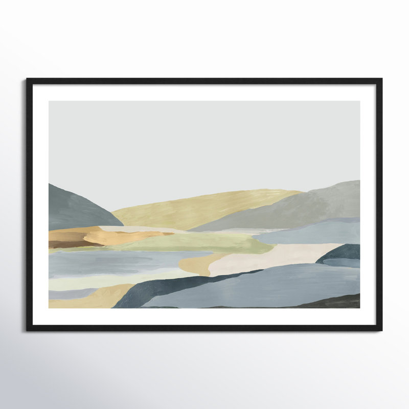 Blair «Warm Hills II», reproduction d'art sur papier encadrée, H 29,5 po x l 41,5 po x P 0,75 po, Papier avec cadre noir