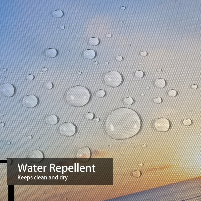 Stunning Deep Sunset Calm Sea Shower Curtain with 12 Hooks, L 72 po x l 84 po