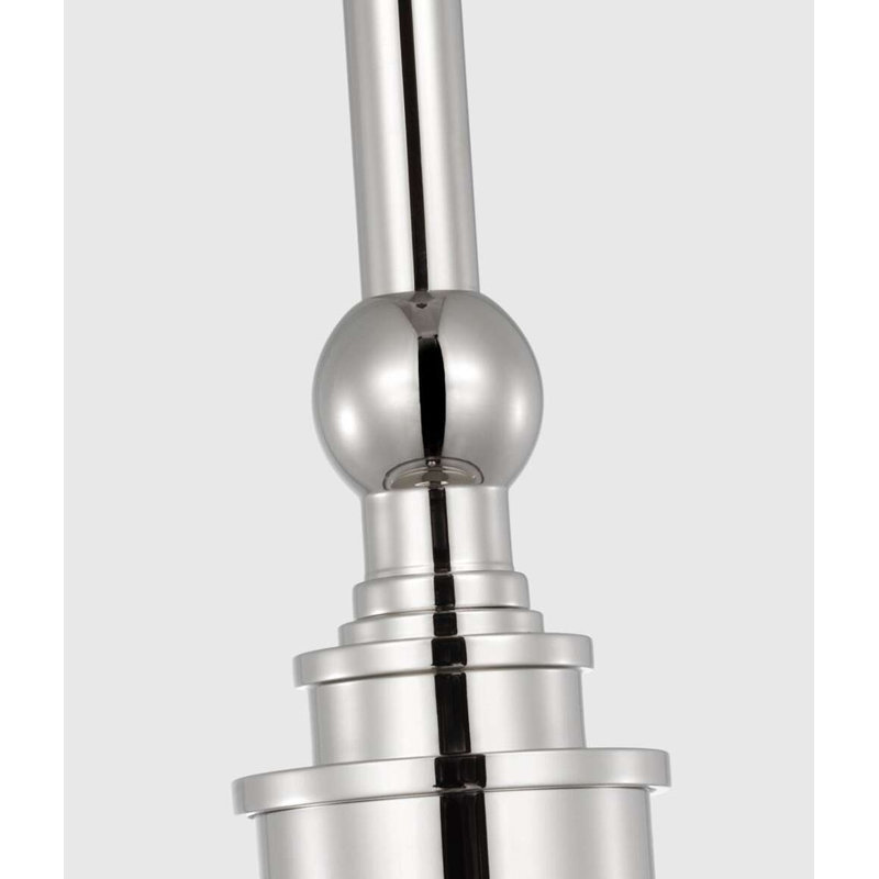 Parkington 1 - Light Pendant, Polished Nickel, White Glass, 15.5" H x 11" W x 11" D