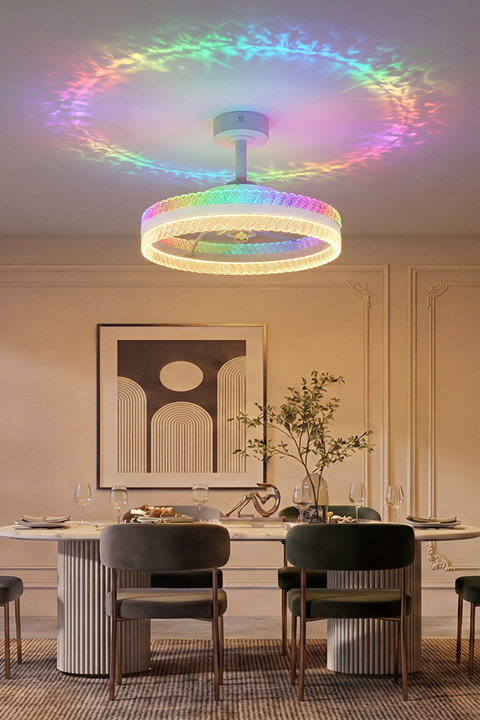 Luminaires de ventilateur de plafond intelligent