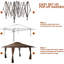 Pavillon de jardin permanent en métal L 13 pi. D Auvent escamotable en acier