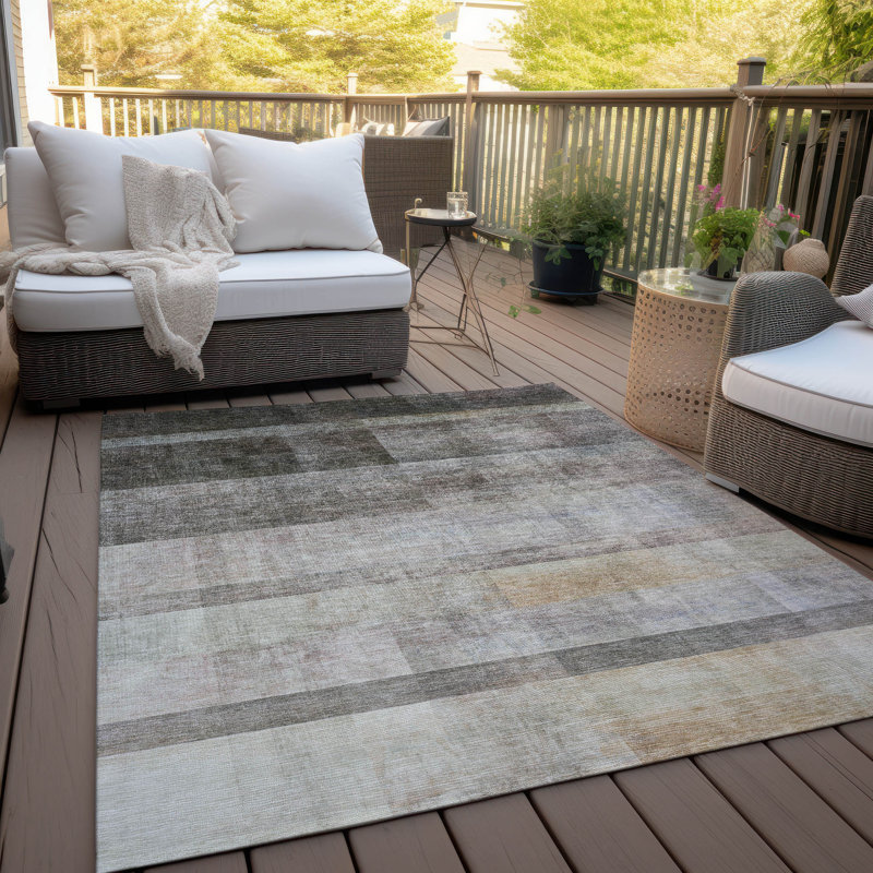 Tapis intérieur / extérieur Charlack avec envers antidérapant, Rectangle 5 pi x 7 pi 6 po