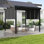 Pergola en métal 10 'x 10' avec auvent rétractable pour patio, terrasse