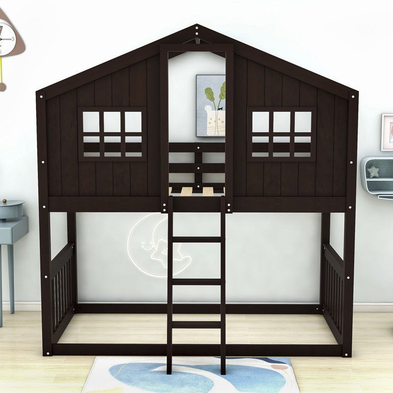McGillicuddy Kids Twin Over Twin Bunk Bed, Espresso