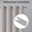 Aspire Homeware Linen 100% Blackout Curtain Pair for Hotel Style Bedroom Comfort-20591625-20591635