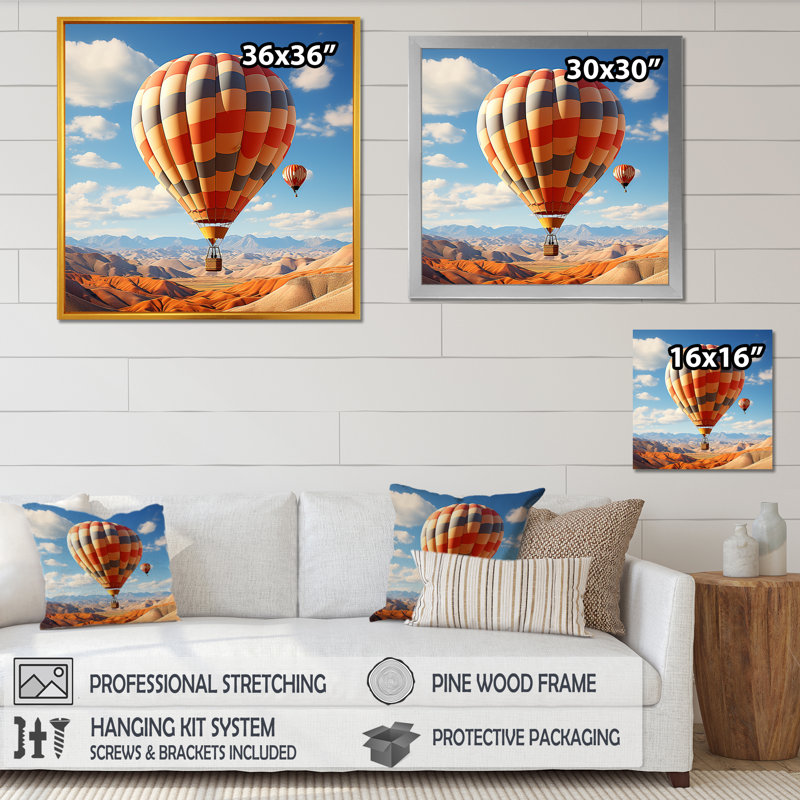 Abstrait ballon coloré abstrait - reproduction sur toile, Toile tendue, H 24 po x l 24 po x P 1 po