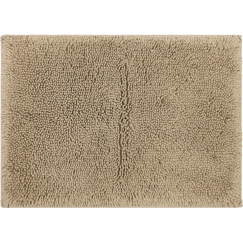 Tapis de bain antidérapant Dinuba, L 27 po x L 45 po, Taupe