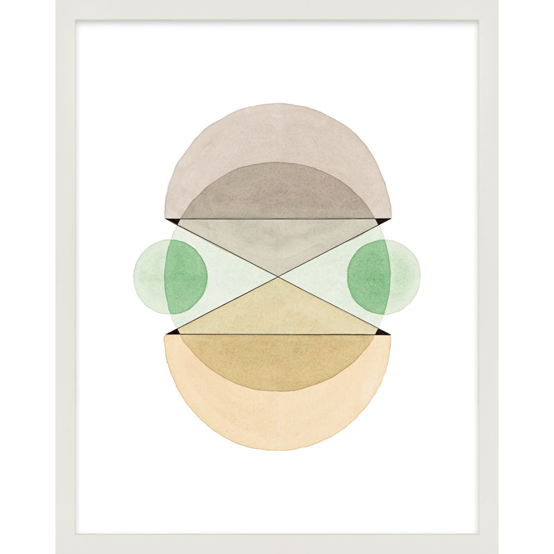 Courage In Green Print by Allison Rietta, White Framed, 25" H x 20" W x 1.25" D