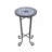 Patio Side Table,Blue+Black