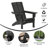 Beorn Commercial Grade All-Weather Adirondack Chairs with Swiveling Cupholder-1826287615