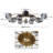 Smoke Grey Glass Globe Blossom Flush Mount Ceiling Light-1460750851