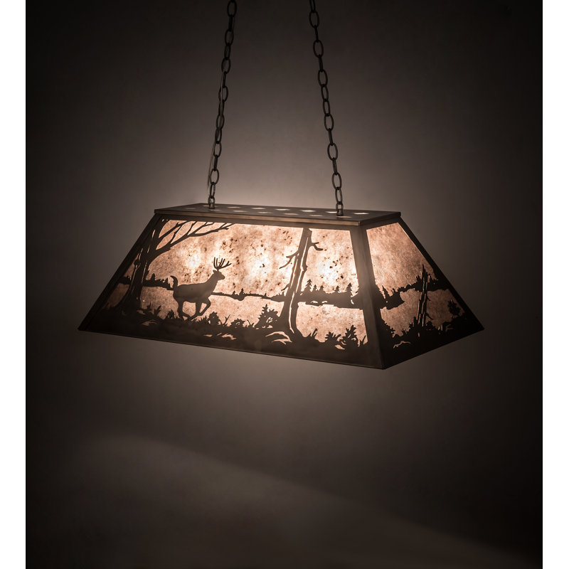 Rustic Lodge 6 - Light Pendant, Industrial Steel