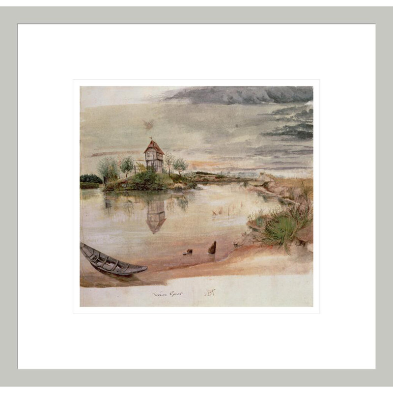 Weierhaus (w / c) par Albrecht Dürer, impression giclée sur cadre, 13.75" H x 14.21" W