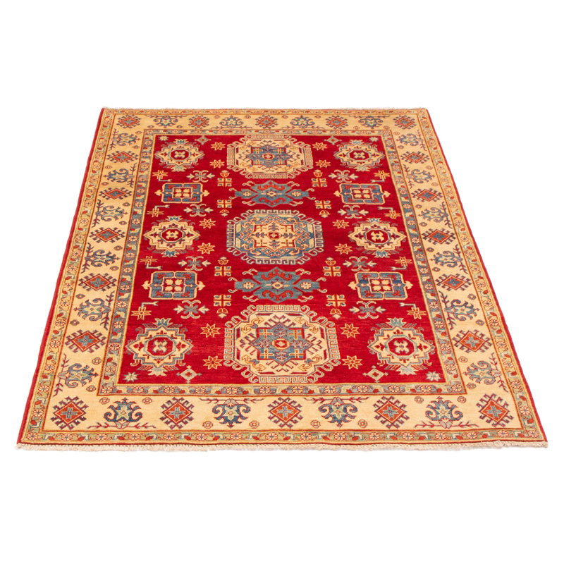 Tapis unique en laine noué à la main 5 pi 7 po x 7 pi 5 po nouvel âge Heddine