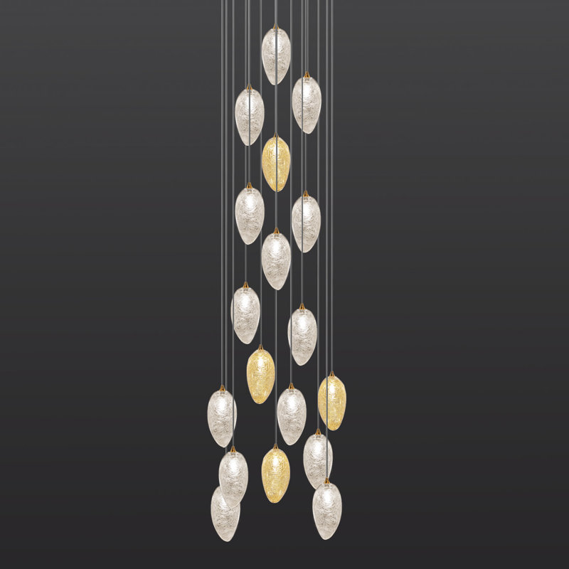 Mist 18 - Light Cluster Pendant, 144" H x 24" W x 24" D, Oil Rubbed Bronze