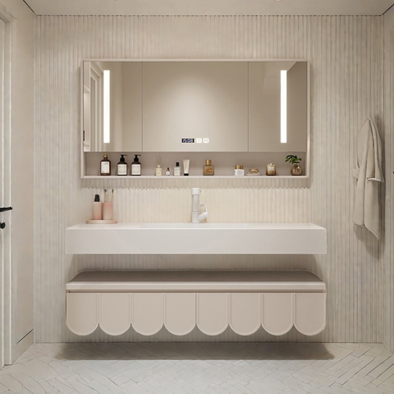 Simple and modern style bathroom cabinet, 63"