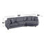 Canapé modulaire en velours côtelé 2 pièces avec 4 coussins décoratifs-616818761