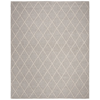 Russo Geometric Handmade Flatweave Gray Area Rug