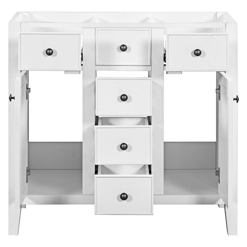 Base de meuble-lavabo simple seulement, Blanc