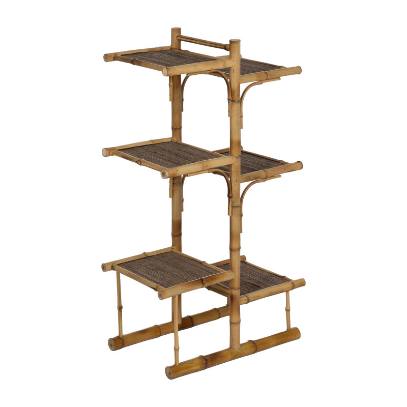 57cm W Bamboo / Rattan Shelving Unit